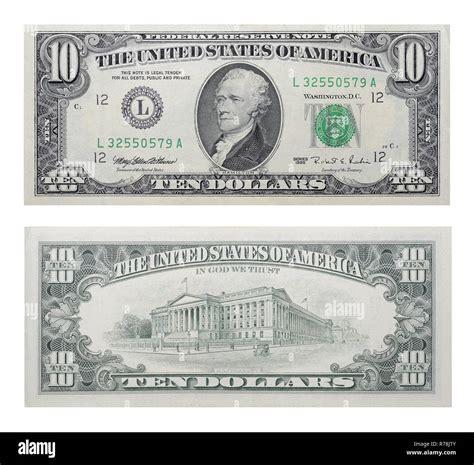 10 Us Dollars Banknote Stock Photo Alamy