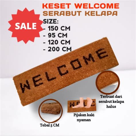 Jual 200cm Keset Welcome Serabut Kelapa Tebal Halus Kualitas Super