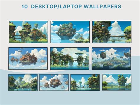 Studio Ghibli Inspired Wallpaper Castle on the Sky Wallpaper - Etsy