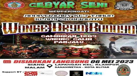 Live Streaming Jaranan Malam Ini Wonge Aryo Budoyo Live Lapangan