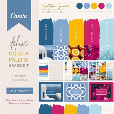 Deluxe Brand Palette Editable Canva Colour Palette With Hex Codes Small