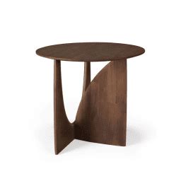 Table d appoint Geometric teck Ethnicraft Galerie Alréenne 56