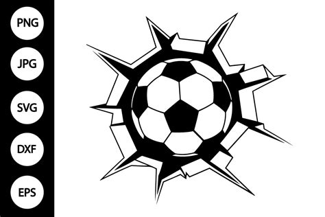 Soccer Ball In The Wall Svg Graphic By Mydigitalart13 · Creative Fabrica