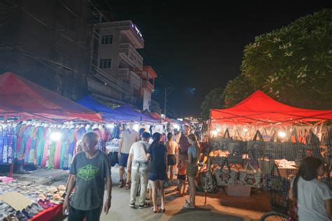 In Vang Vieng Laos A Small Mountain City The Night Market Is