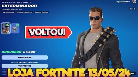 EXTERMINADOR E MIDAS NA LOJA FORTNITE 13 05 24 LOJA FORTNITE 13 DE