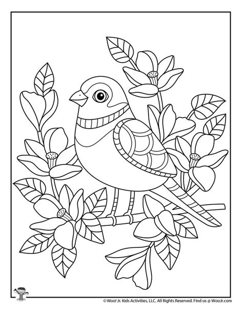 Cute Bird Coloring Page | Woo! Jr. Kids Activities : Children's Publishing | Bird coloring pages ...