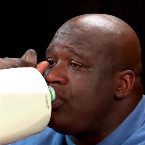 Thirsty Shaq Holding Milk R Shaqholdingthings