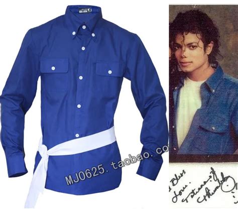 Mj Michael Jackson The Way You Make Me Feel Blue Shirt Proformance And Collection Em Camisas