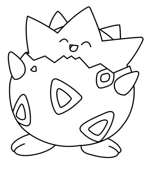 Dibujos De Pokemon Togepi Para Colorear Para Colorear Pintar E