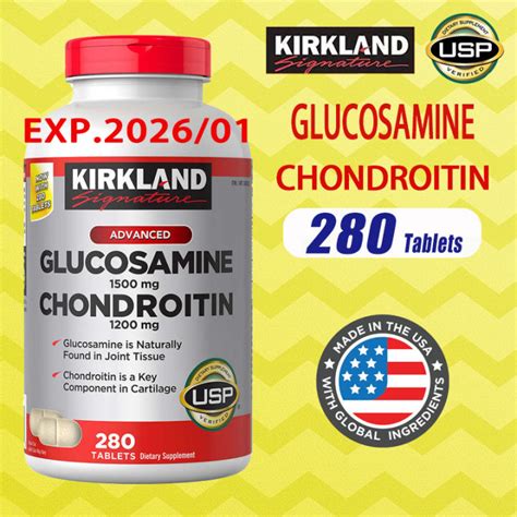 Kirkland Glucosamine Chondroitin 280 Tablets Lazada Co Th