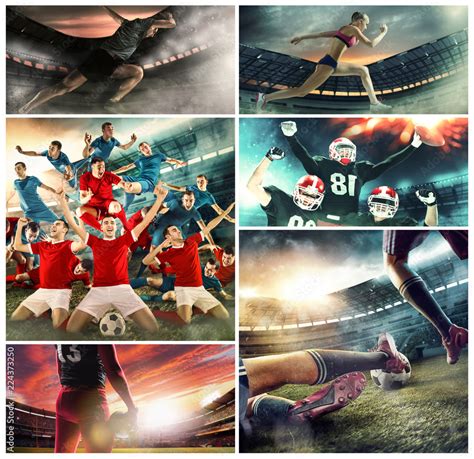 Irresistible In Attack Multi Sports Collage About Soccer American