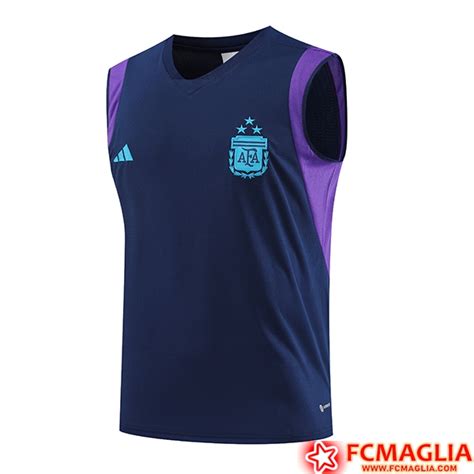 Le Nuove Canotta Allenamento Argentina Blu Navy Prezzo