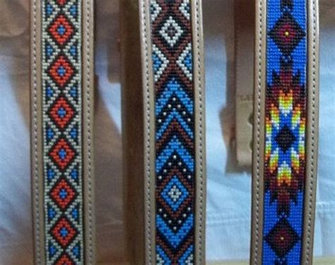 Custom Made Leather Belts With Beaded Insert Etsy Beaded Belts