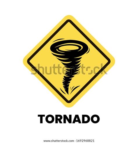 Tornado Warning Sign Storm Hurricane Vector Stock Vector Royalty Free