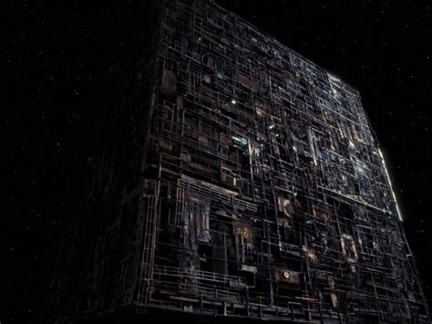 Borg cube in HD, from TNG: The Best of Both Worlds, Part II : Borgasm