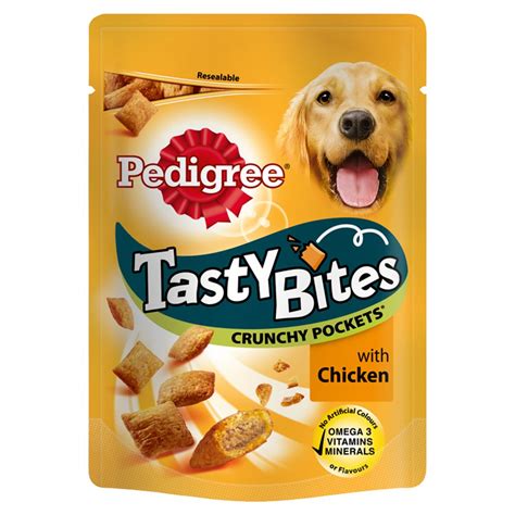 Pedigree Tasty Bites Dog Treats Crunchy Pockets With Chicken 95g