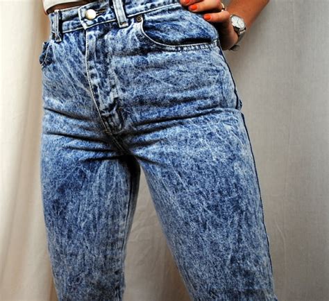 Vintage 80s Acid Washed Jeans Xs Mainframe