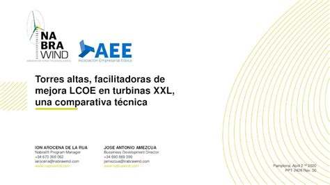 Pdf Torres Altas Facilitadoras De Mejora Lcoe En Turbinas Xxl