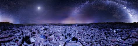 Night flight over Toledo, Spain 360 Panorama | 360Cities