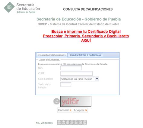 Calificaciones Puebla Consulta Y Descarga De Boletas De Calificaciones