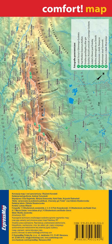 Karkonosze mapa panoramiczna Opracowanie zbiorowe Książka w Sklepie