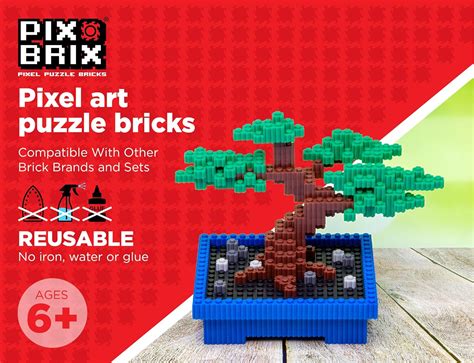 Pix Brix Pixel Art Puzzle Bricks Contenedor De Piezas De Arte