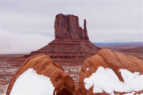 West Mitten Butte In Monument Valley Navajo Tribal Park Utah Arizona