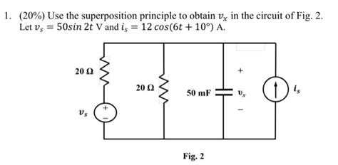 Solved Use The Superposition Principle To Obtain Vx In Chegg