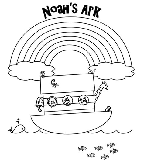 Noah And The Ark Bible Story Coloring Pages