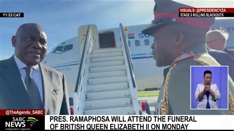 Queen Elizabeth Ii Funeral I President Cyril Ramaphosa Arrives In