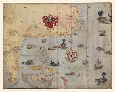 La Virginea Pars Map Set, 1585, John White | Battlemaps.us