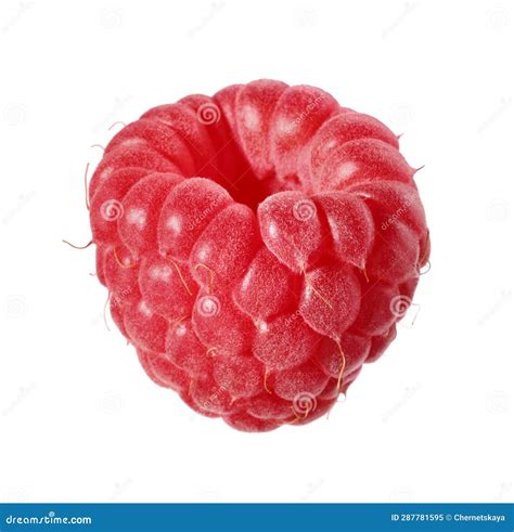 One Tasty Ripe Raspberry Isolated On White Stock Image Image Of Tasty