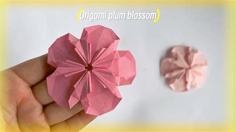 Origami Plum Blossom How To Make Origami Plum Blossom Youtube