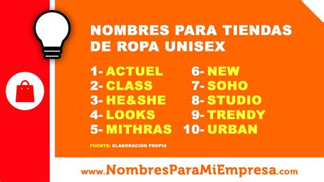 10 Nombres Para Tiendas De Ropa Unisex