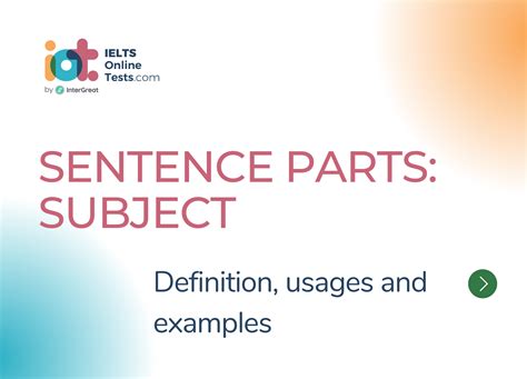 Sentence Parts Subject Ielts Online Tests