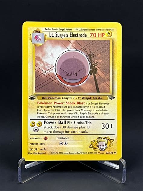 Pokémon Gym Challenge 1st Edition Lt Surge s Electrode 52 132 Regular