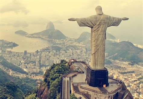 city, sky, statue, Rio de Janeiro, monument, landmark, atmosphere of earth, ancient history, HD ...