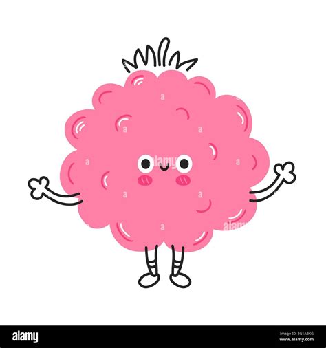 Cute Funny Raspberry Fruit Vector Hand Drawn Cartoon Kawaii Doodle