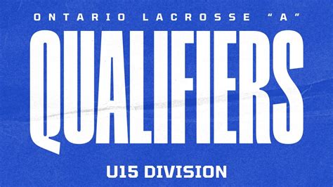 Ontario Lacrosse St A Qualifier U Oshawa V St Catharines