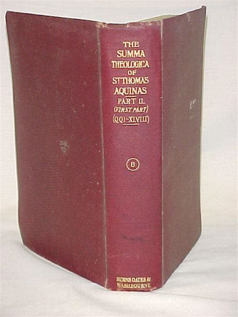 The Summa Theologica of St. Thomas Aquinas Part II (first part ...