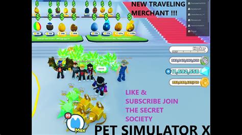 JOIN THE SECRET SOCIETY ROBLOX PET SIM X MYTHICS HUNTING GRINGING