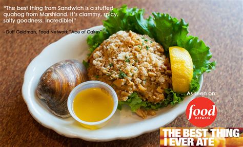 Our World Famous Homemade Stuffed Quahog - Dinner - Marshland ...