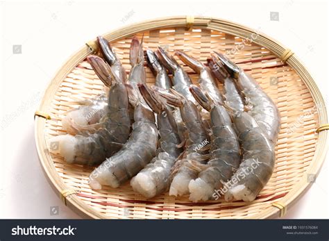 Fresh Whiteleg Shrimp Litopenaeus Vannamei Produced Stock Photo