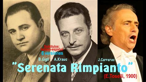 Serenata Rimpianto Toselli Seis Versiones Subts Italiano