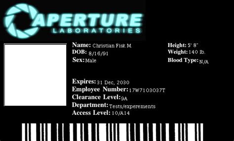 Aperture Science Id Badge By Tearahk On Deviantart