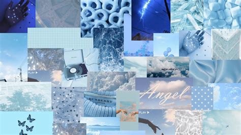 Aesthetic Blue Collage Wallpapers Top Free Aesthetic Blue Collage