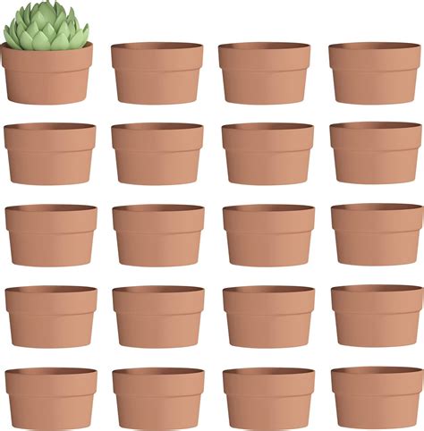 Amazon Maxcheck Pcs Large Terracotta Plant Pots Shallow Planter