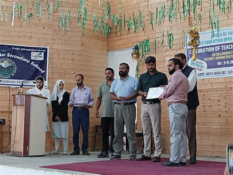 Celebrating Excellence Mr Tariq Ahmad Mir Honored As Best Teacher Of