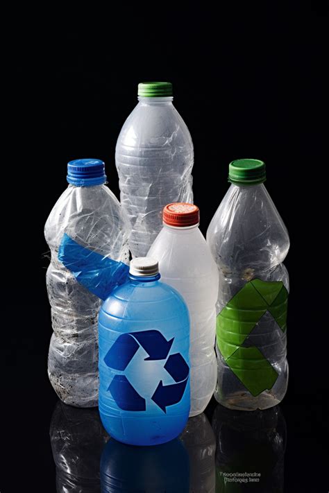 Five Plastic Bottles With Recycling Logos Background Wallpaper Image ...