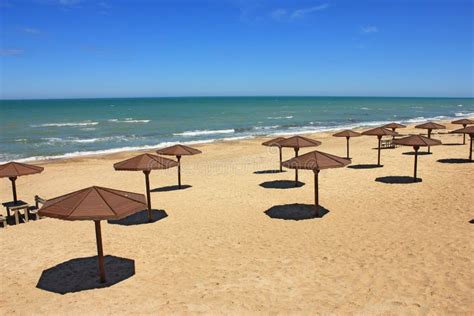 Baku. Azerbaijan. 05.09.2016. Beach of the Caspian Sea Stock Photo ...